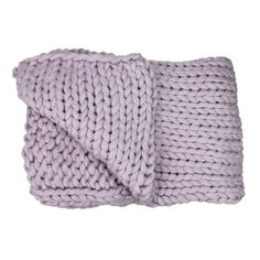 a purple knitted blanket folded on top of each other