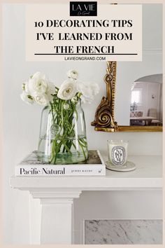 flowers sitting on a marble mantle with gold gilded mirror Parisian Style Christmas Decor, Parisian Entryway Decor, French Decor Aesthetic, Diy French Decor, French Inspired Office, Parisian Home Decor French Style, French Country Diy Home Decor, Parisian Office Decor, French Minimalist Decor