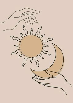 two hands holding the sun and moon with text that reads, click to download as a printable