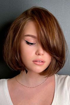 Chubby Face Haircuts, Tan Skin Blonde Hair, Layered Bob Haircuts, Bob Hairstyles With Bangs, Layered Bob Hairstyles, Bob Hairstyles For Fine Hair, Layered Bob, Short Bob Hairstyles