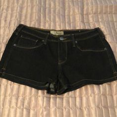 Hybrid & Company Dark Denim Shorts. Size 9, New Without Tags. Measurements In Pics. Price Is Firm Unless Bundled. Grunge Dark Wash Mid-rise Shorts, Washed Black Bottoms With Built-in Shorts, Mid-rise Dark Wash Jean Shorts With Five Pockets, Dark Wash Jean Shorts With Built-in Shorts, Mid-rise Washed Black Shorts With Pockets, Hollister Clothes, Dark Denim Shorts, Black Jean, Black Jean Shorts