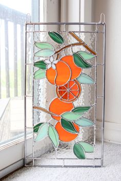 PATTERNS Lemons and Oranges Stained Glass Patterns Digital - Etsy Lemon Stained Glass Window, Stained Glass Oranges, Stained Glass Orange Slices, Stained Glass Inspired Art, Fruit Stained Glass Patterns, Lemon Stained Glass Pattern, Large Stained Glass Patterns, Stain Glass Decor, Stained Glass Design Ideas