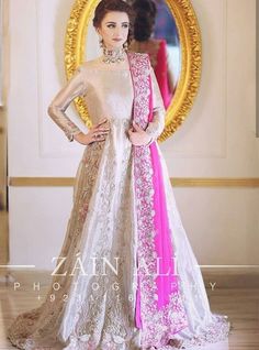 Pink And White Combination Dress, White Combination Dress, Dress Pakistani, Shadi Dresses, Pakistani Formal Dresses, Desi Wedding Dresses, Bridal Dresses Pakistan