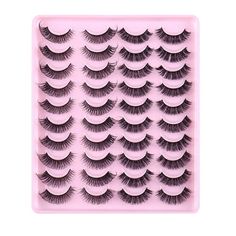 Enhance your eyes with our pack of 20 pairs of Natural Synthetic Volume False Eyelashes. Our high-quality synthetic fibers mimic the texture of natural lashes, providing a seamless and natural look. Our Volume lashes provide a full and dramatic effect, perfect for those or everyday wear. With proper care and , our lashes can last up to two weeks, providing a long-lasting solution to enhancing your natural beauty. Our lashes are easy to apply and , making them perfect for beginners or those with Thick Eyelashes Natural, Demi Wispies Eyelashes, Fake Eyelash Makeup, Curling Lashes, Winged Lashes, Natural Fake Eyelashes, Natural False Lashes, Thick Eyelashes, Gene False