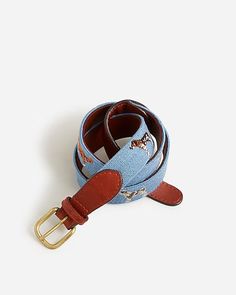 J.Crew: Smathers & Branson® Dog Needlepoint Belt For Men Luxury Adjustable Embroidered Belt, Dog Needlepoint, Needlepoint Belt, Usa Swimming, Needlepoint Belts, Anna October, Belt For Men, Jcrew Collection, Best Gifts For Men