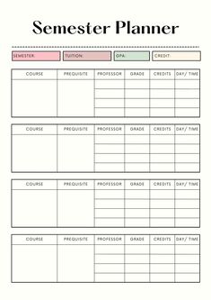 With this in hand, you are an inch closer to academic success Academic Commission Template, Academic Goals Ideas, Semester Planner, Monthly Tracker, Grade Tracker, Budget Plan, Academic Goals