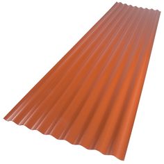 an orange corrugated roof on a white background