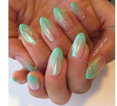 Unghie Sfumate, Mermaid Nails, Colorful Nails, Funky Nails, Minimalist Nails, Pretty Acrylic Nails, Chrome Nails, Cute Acrylic Nails