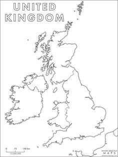 a black and white map of the united kingdom with text that reads'united kingdom '