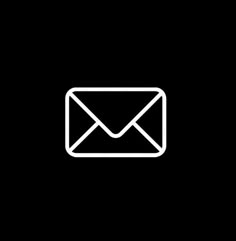 an email envelope icon on a black background