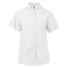 PRICES MAY VARY. Full button front with button-down collar Three inches longer in length than the standard oxford shirt Box pleat below yoke in back for greater movement 70% Cotton/30% Polyester Oxford Cloth, 4.4oz Wrinkle-less finish Developed for our clients whose staff demands sharp-looking yet soft and comfortable attire while providing the durability frequent use requires. Made to resist pilling, fading, wrinkling and shrinking. Guaranteed to keep the wearer always looking sharp and fresh. White Button Down Short Sleeve, Campus Fashion, Womens Long Shorts, White Oxford Shirt, Shirt Box, White Oxford, Chef Clothes, Campus Style, Button Down Short Sleeve