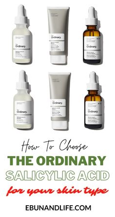 If you're confused about all three of The Ordinary Salicylic Acid products for your acne-prone skin, here's a nifty guide for all skin types. Salicylic Acid Products, Salicylic Acid Benefits, Sensitive Skin Routine, The Ordinary Salicylic Acid, Salicylic Acid Acne