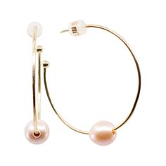 Staples of class and sophistication, our Alley round hoop earrings are beautiful in every light. Decked with a white freshwater pearl that complements your every look, you'll be gleaming like the sun all day long. Each piece of jewelry created by The Freshwater Pearl Company features genuine freshwater cultured pearls. Our collections are proudly designed in Palm Springs and distributed in the U.S. from our San Diego studio for a touch of California coastal style. Pearl Type Freshwater Pearl Siz Small Hoop Pearl Earrings, Elegant Open Circle Hoop Earrings Gift, Elegant Hypoallergenic Open Circle Hoop Earrings, Everyday Pearl Hoop Earrings, Modern Round Pearl Earrings With Pearl Charm, Small Pearl Hoop Earrings For Everyday, Everyday Small Pearl Hoop Earrings, Elegant Open Circle Earrings With Ear Wire, Elegant Pearl Hoop Earrings With Ear Wire