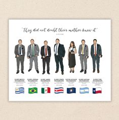 a poster with people in suits and ties