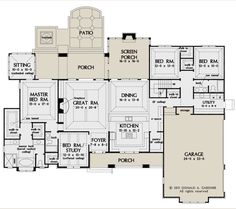 this is the first floor plan for these luxury home plans, which include two master suites and