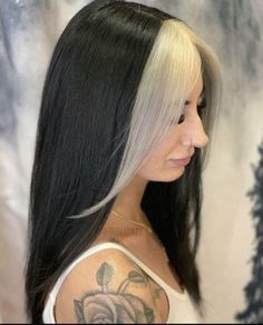 Moneypiece Balayage, White Streak In Hair, Babylights Blonde, Money Pieces, Hair Play, White Hair Color, Brown Hair Looks