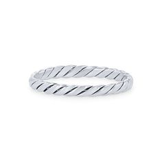 a white gold twisted band ring