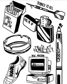 Exit Life Tattoo, Punk Tattoo, Tattoo Coloring Book, Simple Tattoos For Guys, Saved Tattoo, Muster Tattoos, Flash Tattoo Designs, Tattoo Flash Sheet, Doodle Tattoo