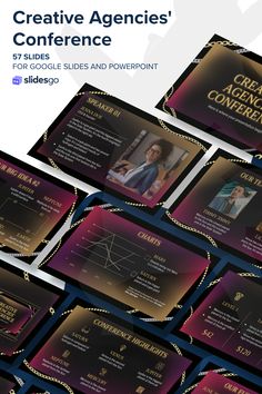 Creative Agencies' Conference Gas Giant, Marketing Template, Google Slides Themes, Slide Design, Microsoft Powerpoint, Ads Creative, Templates Downloads