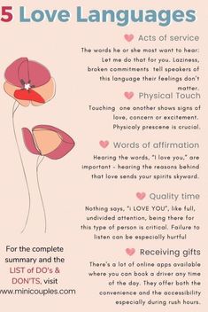 the five love languages for each woman in her life, and how to use them