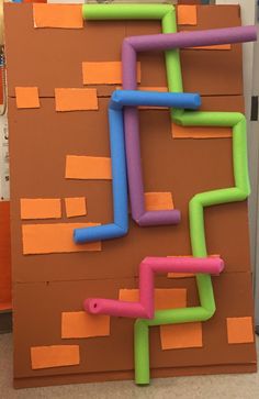 an art project made out of foam pipes