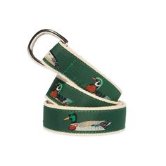 a green belt with ducks on it