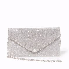 Simple Envelope, Silver Clutch Purse, Sparkly Purse, Formal Bag, Prom Purse, Prom Clutch, Hand Bags For Women