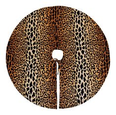 an animal print pattern on the side of a round object