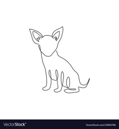 the outline of a dog sitting down