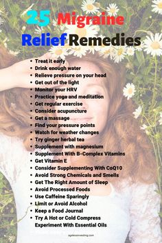 Do headaches or migraines disrupt your life?   Now, I only get a few mild migraines a year. And I haven't needed migraine medication in over three years.  This article will cover natural migraine headache remedies, symptoms, causes, and triggers.  Learn how a migraine is a friendly warning of a more serious problem. It gives you a snapshot of the previous few hours or days, helping you find your stressors and sensitivities to avoid.  Before you say, "these remedies won't work for me,!" Maybe you should try them. Although there's scientific evidence, I can't guarantee they'll work for you. But they've worked for me almost instantly. Migraine Remedy, Tea For Migraines, Bee Repellent, Remedies For Headaches