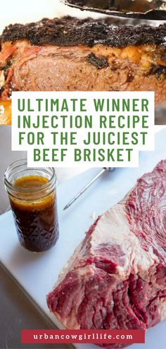 Grand Champion Injection Recipe Brisket Dry Rub Recipe, Beef Brisket Injection Recipe, Brisket Injection Recipe, Meat Injection Recipe, Brisket Injection, Brisket Dry Rub, Best Brisket Recipe, Steak Dinner Ideas, Brisket Rub Recipe