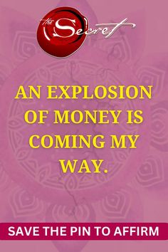 an explosion of money is coming my way save the pin to affirm - screenshot