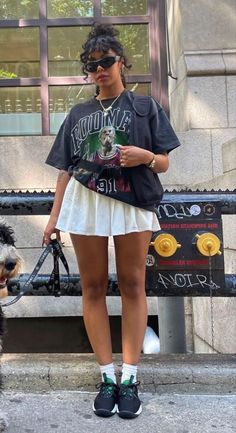 Pakaian Hipster, Tennis Skirt Outfit, K Fashion, Trendy Outfits For Teens, Tomboy Outfits, Tomboy Style Outfits, Looks Street Style, Streetwear Fashion Women, Tomboy Fashion