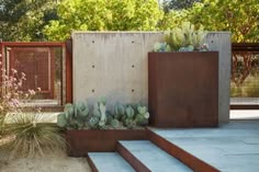 The Four-Season Garden: An Enchanting Indoor/Outdoor Landscape in Sonoma County by Terremoto - Gardenista Indoor Outdoor Space, Steel Planters, Garden Architecture, Outdoor Landscape, Public Garden, Retaining Walls, Garden Tours