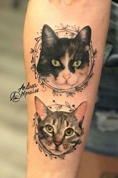 Cat Tats, Pet Portrait Tattoos, Lover Tattoo, Portrait Tattoos, Cat Tat