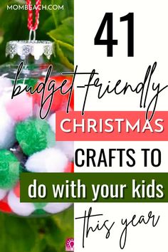 Get in the festive spirit without breaking the bank! Discover 41 amazing budget Christmas crafts for kids that are not only fun and engaging, but easy to make too. Perfect for parents who want to give their little ones an enjoyable holiday experience without spending a fortune. Christmas Presents For Parents From Kids, Christmas Activities For Kids Crafts, Diy Dollar Tree Gifts, Kids Crafts Ornaments, Diy Christmas Tree Garland, Easy Kids Christmas, Christmas Handprint Crafts, Dollar Tree Gifts