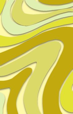 an abstract yellow and green background with wavy lines in the center, on top of each other