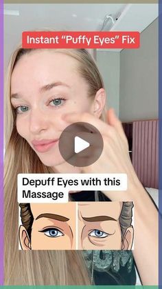 Depuff Face In Morning, Puffy Eyes Massage, Puffy Face In The Morning, How To Depuff Your Face, How To Depuff Eyes, Depuff Face, Guasha Face, Skincare Routine For Beginners, Facial Peels