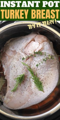 the instant pot turkey breast is cooked in an instant pot