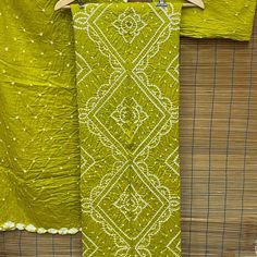 ₹1495 each Very exclusive Geometrical design Intricate bandhej suits Pure glaze cotton high quality BANDHANI kurta Pure glaze cotton bandhej bottom Pure cotton designer bandhej dupatta with tye dye border All 2.50 mts each Free shipping book fast Bandhani Kurta, Bandhej Suits, Bandhej Dupatta, Dupatta Design, Bandhani Dupatta, Geometrical Design, Light Colours