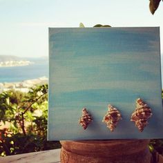 Art with a view...🌅 #decor#decoration #walldecor #summerdecor #seafindings #seatreasures #crafts #crafting #crafter #handmade #crafty #canvas #canvasart #acrylicpainting #beachcombing #seashells #shells #onlyemptyshells #summer #summervibes #summerinspiration #sea #outdoorsdecor #shell #inspiration #doityourself #diy #EviG_Crafted