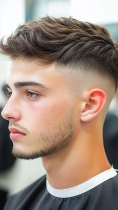 The French Crop with a Quiff combines a classic cropped fringe with added height on top for a sleek, stylish look. It’s ideal for those who want a modern, voluminous twist. Click the pin for more inspiration and follow us for the latest trends! #MensHair #FrenchCrop #Quiff #HaircutIdeas #MensStyle Classic Taper Haircut Men, Classic Quiff, Taper Haircut Men, Textured Quiff, Mens Quiff, Low Taper Fade Haircut, French Crop, Quiff Haircut, Low Taper Fade