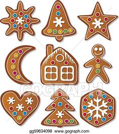 christmas cookies and decorations on a white background