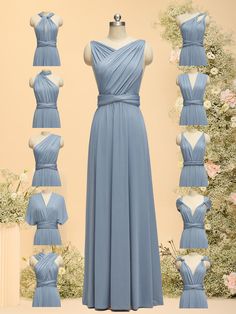 Lavetir sells a large selection of 2025 new bridesmaid dresses and wedding party dresses online. Stay on top of the latest fashion trends with these bridesmaid dresses featuring oversized bows, airy tulle skirts, sexy corset styles, and dramatic pleated metallics. Comes in various styles, such as A-line, mermaid, sheath, and empire waist, to suit different body types and preferences. Here is the dress detail: The fabric is stretchy, so you can adjust it to fit your measurements. It supports at l Infinity Dress Styles, Dusty Blue Dress, Grey Blue Dress, Silver Bridesmaid Dresses, Dusty Blue Bridesmaid Dresses, Modest Bridesmaid Dresses, Party Dresses Online, Bridesmaid Dress Styles, Blue Dress Formal