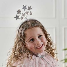 Pink and Silver Sequin Star Headband, Xmas Headband, Christmas Party, Party Headband for Kids, Girls Dress Up, Fairy Party Accessory This silver sequin star headband is the ideal accessory to complete the look of your child's fancy dress outfit. They can finish off their outfits with this lovely pink and silver star headband, which is the ideal accessory  for fairy parties and other fun dress up occasions. This adorable headband is crafted from pink satin, and it features eight silver sequin sta Kids Star Headband, Star Headband Kids, Costume Box, Fairy Princess Costume, Kids Girls Dress, Daisy Headband, Angels Christmas, Headband Christmas, Fancy Dress Outfits