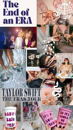 the end of an era collage featuring taylor swift, lady bird and baby doll