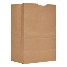 a brown paper bag on a white background