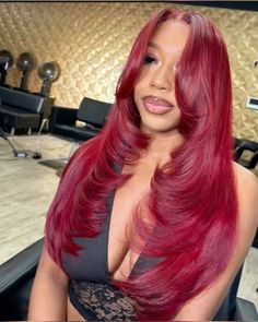 Red Weave Hairstyles, Red Wig, Red Wigs, Hair Laid