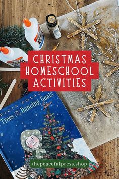 christmas homeschool activities for kids to do with the holiday tree and snowflakes