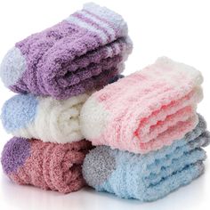 PRICES MAY VARY. SOFT & FUZZY & COZY : The women fuzzy socks is blend of premium materials, It's very soft and comfortable, smooth seam and high elastic cuff design, soft touch and comfortable feel, no itching problems, it a great christmas socks for women or teen girls. HIGH-TECH MICROFIBER & HIGH ELASTIC : This women fuzzy fluffy socks designed with high technology microfiber, fuzzy outer and inner will keep the feet warm, high elastic fabric and soft touch features will makes your feet more c Stocking Stuffers For Teens, House Socks, Outdoor Socks, Bed Socks, Fluffy Socks, Socks Christmas, Soft Coral, Winter Slippers, Soft Sock